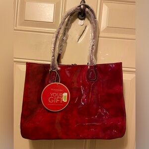 Elizabeth Arden Red Vinyl Tote